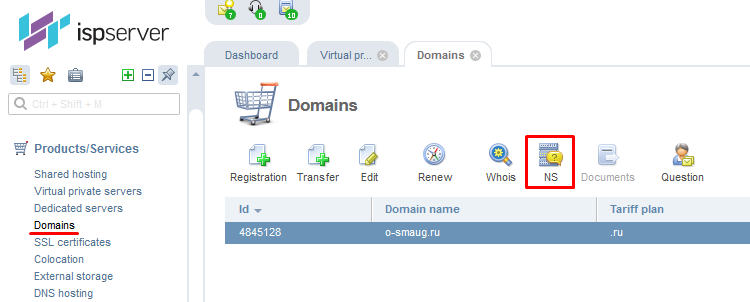 Domains Management and Transfer | ISPserver